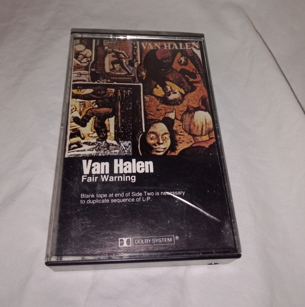 Vintage Van Halen Fair Warning Music Cassette Tape 1981